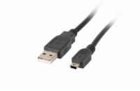 LANBERG USB MINI (M) na USB-A (M) 2.0 kabel 1,8m, černý (CANON) 