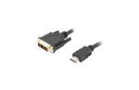 Lanberg CA-HDDV-10CC-0018-BK LANBERG HDMI (M) na DVI-D (M) (18+1) kabel 1,8m, černý, single link, pozlacené konektory