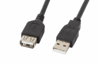 LANBERG USB-A M / F 2.0 kabel 3m, černý