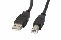 Lanberg CA-USBA-10CC-0050-BK USB-A (M) na USB-B (M), 5m, černý LANBERG USB-A (M) na USB-B (M) 2.0 kable 5m, černý