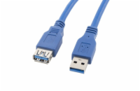 LANBERG USB-A M / F 3.0 kabel 3m, modrý 