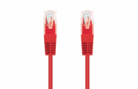 C-TECH Kabel patchcord Cat5e, UTP, červený, 5m