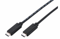 C-TECH Kabel USB 3.2, Type-C (CM/CM), PD 100W, 20Gbps, 1m, černý
