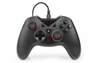 NEDIS gamepad/ USB-A/ napájení z USB/ pro PC/ počet tlačítek 12/ černý/ délka kabelu 1,60 m