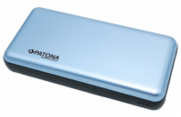 PATONA powerbanka, 20000mAh Li-Pol 3A, USB-C/Lightning, PD 65W, modrá