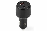 NEDIS nabíječka do auta/ 65 W/ 12 - 24 V DC/ 3.25 A/ USB-A/ USB-C/ automatická volba napětí/  černá