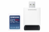 Samsung MicroSDXC 512 GB MB-MD512SB/WW Samsung/micro SDXC/512GB/180MBps/USB 3.0/USB-A/Class 10/+ Adaptér/Modrá