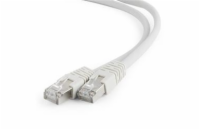 Gembird patch kabel S/FTP Cat. 6A LSZH, 0.5 m, šedý