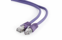 Gembird patch kabel S/FTP Cat. 6A LSZH, 1 m, fialový