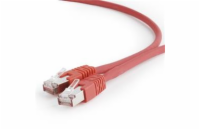 Gembird patch kabel S/FTP Cat. 6A LSZH, 2 m, červený