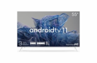 KIVI - 55 , UHD, Android TV 11, White, 3840x2160, 60 Hz, Sound by JVC, 2x12W, 83 kWh/1000h , BT5.1, HDMI ports 4