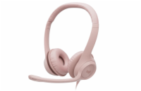 Logitech náhlavní souprava Headset H390, růžová
