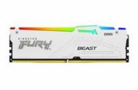 Kingston FURY Beast White/DDR5/16GB/5200MHz/CL40/1x16GB/RGB/White KF552C40BWA-16 KINGSTON DIMM DDR5 FURY Beast White RGB XMP 16GB 5200MT/s CL40