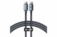 Baseus Crystal Shine Series nabíjecí/datový kabel USB-C / USB-C 100W 1,2m, černá