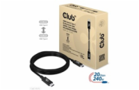 Club3D CAC-1575 USB-C, Data 20Gbps, PD 240W(48V/5A) EPR M/M, 2m Club3D kabel USB4 Gen2x2 Typ-C, Oboustranný USB-IF Certifikovaný data kabel, Data 20Gbps, PD 240W(48V/5A) EPR M/M 2m