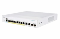 Cisco switch CBS250-8P-E-2G (8xGbE,2xGbE/SFP combo,8xPoE+,60W,fanless) - REFRESH