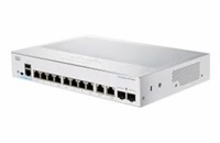 Cisco switch CBS250-8T-E-2G (8xGbE,2xGbE/SFP combo,fanless) - REFRESH