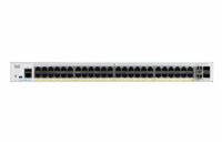 Catalyst C1000-48P-4G-L, 48x 10/100/1000 Ethernet PoE+ and 370W PoE budget ports, 4x 1G SFP uplinks
