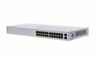 Cisco switch CBS110-24PP-UK (24xGbE, 2xGbE/SFP combo, 12xPoE+, 100W, fanless) - REFRESH