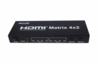 PremiumCord HDMI matrix switch 4:2,s audiem, rozlišení 4Kx2K