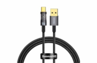 Baseus Explorer Series datový kabel USB-A/USB-C s inteligentním vypnutím 100 W 1m černá