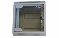 LEXI-Net 10" nástěnný rozvaděč 6U, šířka 310mm, hloubka 260mm, skleněné dveře, svařovaný, šedý