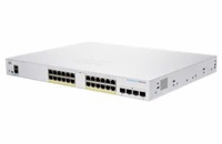 Cisco switch CBS350-24P-4G-UK (24xGbE,4xSFP,24xPoE+,195W,fanless) - REFRESH