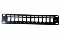 10" modulární stíněný patch panel LEXI-Net 12port, černý