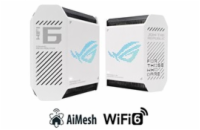 ASUS GT6 2-pack white Wireless AX10000 ROG Rapture Wifi 6 Tri-band Gaming Mesh System