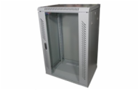 LEXI-Net 19" nástěnný rozvaděč 22U 600x600, nosnost 60 kg, skleněné dveře, svařovaný, šedý