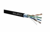 Instalační kabel Solarix venkovní FTP, Cat5E, drát, PE, box 100m SXKD-5E-FTP-PE