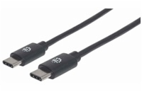 Manhattan 353342 USB-C , USB 2.0, Male na Male, 480 Mbps, 1m, černý Manhattan USB-C kabel, USB 2.0, Male na Male, 480 Mbps, 1m, černá