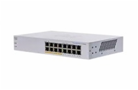 Cisco switch CBS110-16PP (16xGbE, 8xPoE+, 64W, fanless) - REFRESH