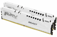 Kingston DDR5 Fury Beast White 64GB 2x32GB 6000MHz CL40 DIMM On Die ECC XMP 1.35V KF560C40BWK2 64 KINGSTON DIMM DDR5 (Kit of 2) FURY Beast White XMP 64GB 6000MT/s CL40
