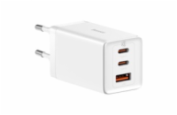 Baseus GaN5 Pro rychlonabíjecí adaptér 2x USB-C + USB-A 65W bílá