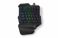 Nedis GKBDS110BK - Kabelová Herní Klávesnice  | USB-A | Membránové Keys | RGB | Jednoruční| Délka kabelu: 1.6 m