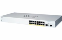 Cisco switch CBS220-16P-2G (16xGbE,2xSFP,16xPoE+,130W,fanless) - REFRESH