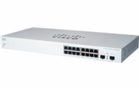 Cisco switch CBS220-16T-2G (16xGbE,2xSFP,fanless) - REFRESH