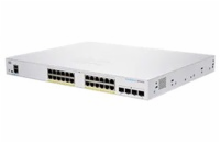 Cisco CBS350-24FP-4G Cisco switch CBS350-24FP-4G, 24xGbE RJ45, 4xSFP, fanless, PoE+, 370W - REFRESH