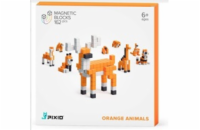 PIXIO Orange Animals magnetická stavebnice