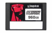Kingston SSD DC600M 960GB SATA III 2.5" 3D TLC (čtení/zápis: 560/530MBs; 94/65k IOPS; 1DWPD), Mixed-use