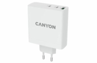 CANYON síťová rychlonabíječka GaN, H-140 (140W), vstup 100-240V, výstup USB-C1/C2 5-20V, USB-A 1/A2 4.5-20V 