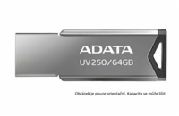 ADATA Flash Disk 128GB UV350, USB 3.2 Dash Drive, tmavě stříbrná textura kov