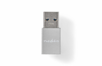 Nedis CCGB60925GY - USB-C Adaptér| USB 3.2 Gen 1 | USB-A Zástrčka | USB-C™ Zásuvka | 5 Gbps | Kulatý | Poniklované 