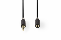 Nedis CABW22050AT10 - Stereofonní Audio Kabel | 3,5mm Zástrčka - 3,5mm Zásuvka | 1 m | Antracit