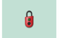 Igloohome Padlock Lite -  chytrý visací zámek, otisk prstu,  červená