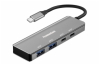 PREMIUMCORD Hub USB-C na 2x USB 3.2 Typ-C +2x USB 3.2, 5G SuperSpeed, Aluminum