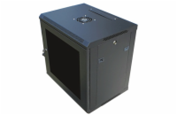 Datacom 19   9U/450 mm rozvaděč nástěnný černý, skleněné dveře