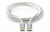 NEDIS PROFIGOLD Displayport kabel/ DisplayPort zástrčka - DisplayPort zástrčka/ bavlna/ stříbrný/ BOX/ 2m