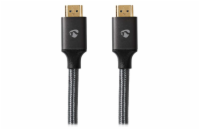 NEDIS PROFIGOLD Ultra High Speed HDMI 2.1 kabel/ 8K@60H/ zlacené konektory HDMI-HDMI/ bavlna/ antracit/ BOX/ 3m